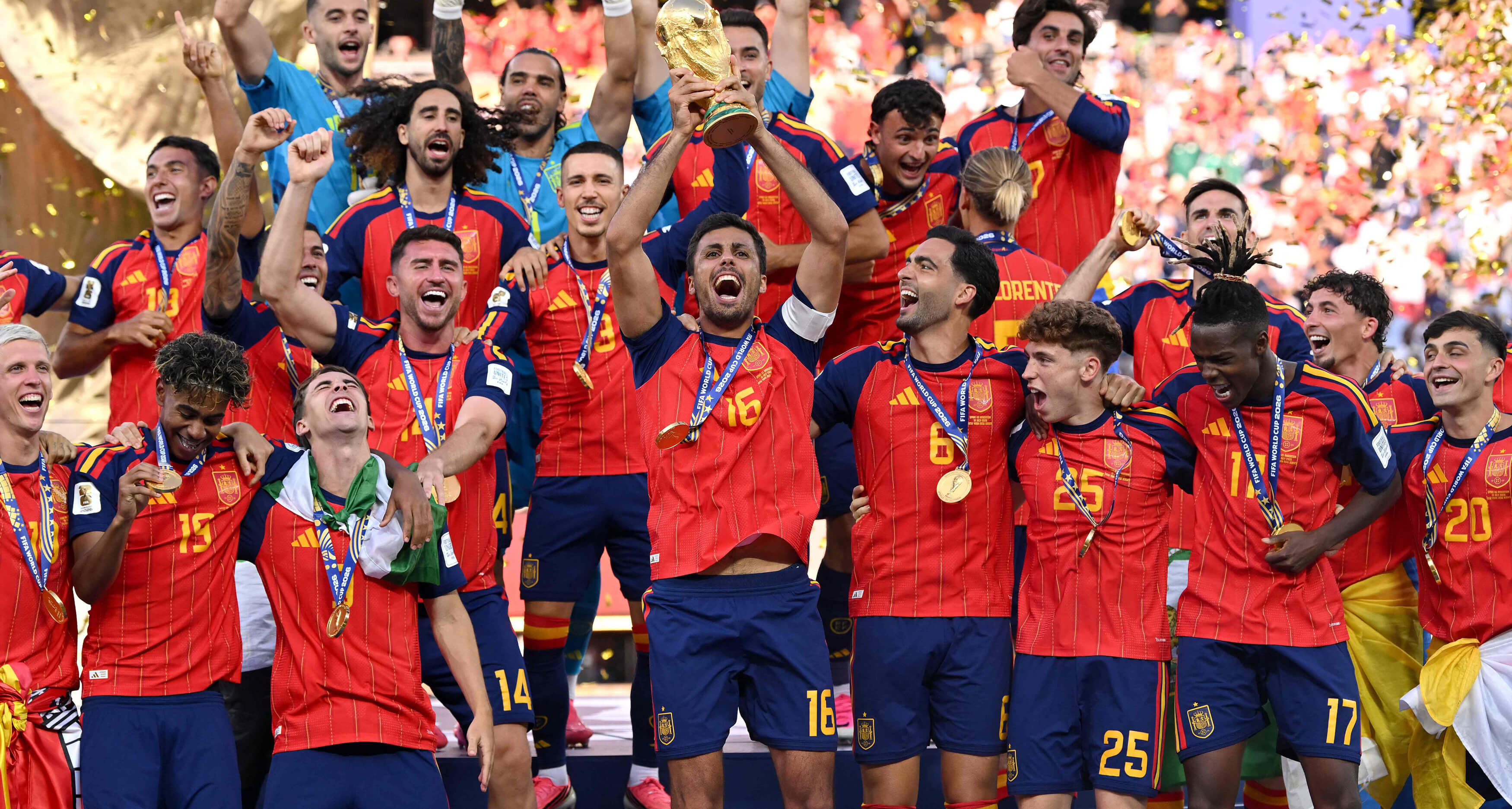 La selección española celebra un título internacional